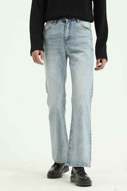 Straight Leg Jeans with Pockets