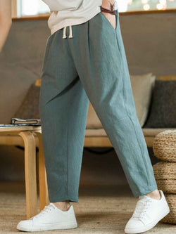 Plus Size Drawstring Pants with Pockets