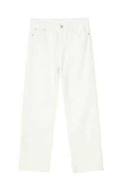 Washed Straight-Leg Slim Jeans