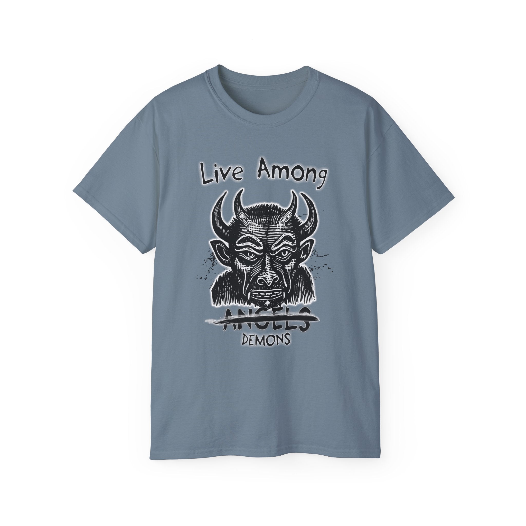 Live Among Demons - Unisex Cotton Tee (Front)