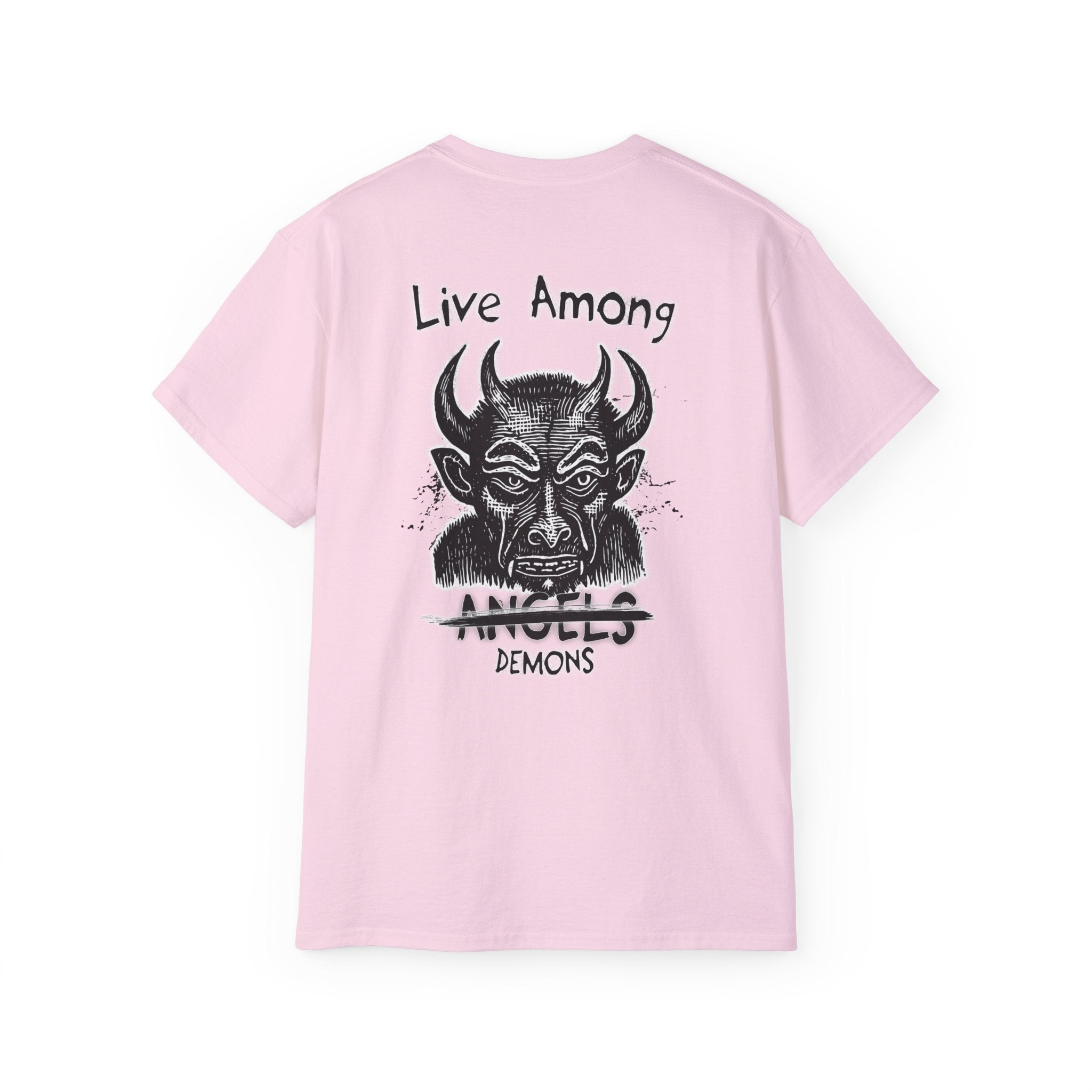 Live Among Demons - Unisex Cotton Tee (Back)