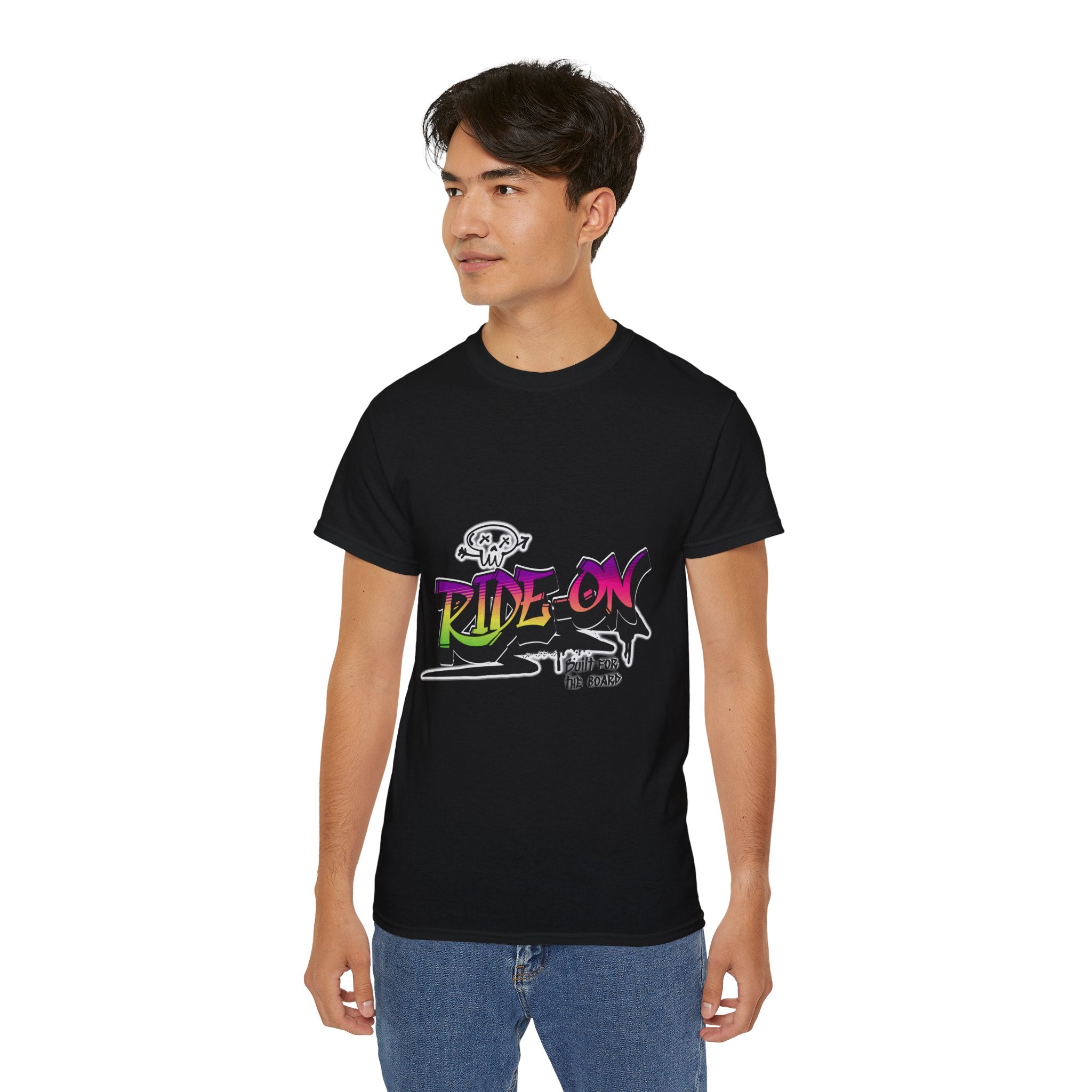 Ride-On - Unisex Cotton Tee (Front)