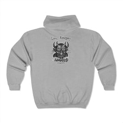 Live Among Demons - Unisex Heavy Blend™ Full Zip Hooded Sweatshirt (Back)