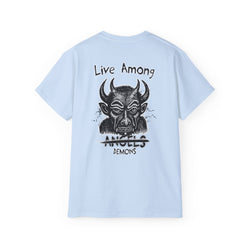 Live Among Demons - Unisex Cotton Tee (Back)