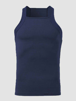 Men's Full Size Square Neck Wide Strap Tank Plus Size