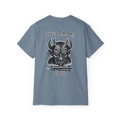 Live Among Demons - Unisex Cotton Tee (Back)