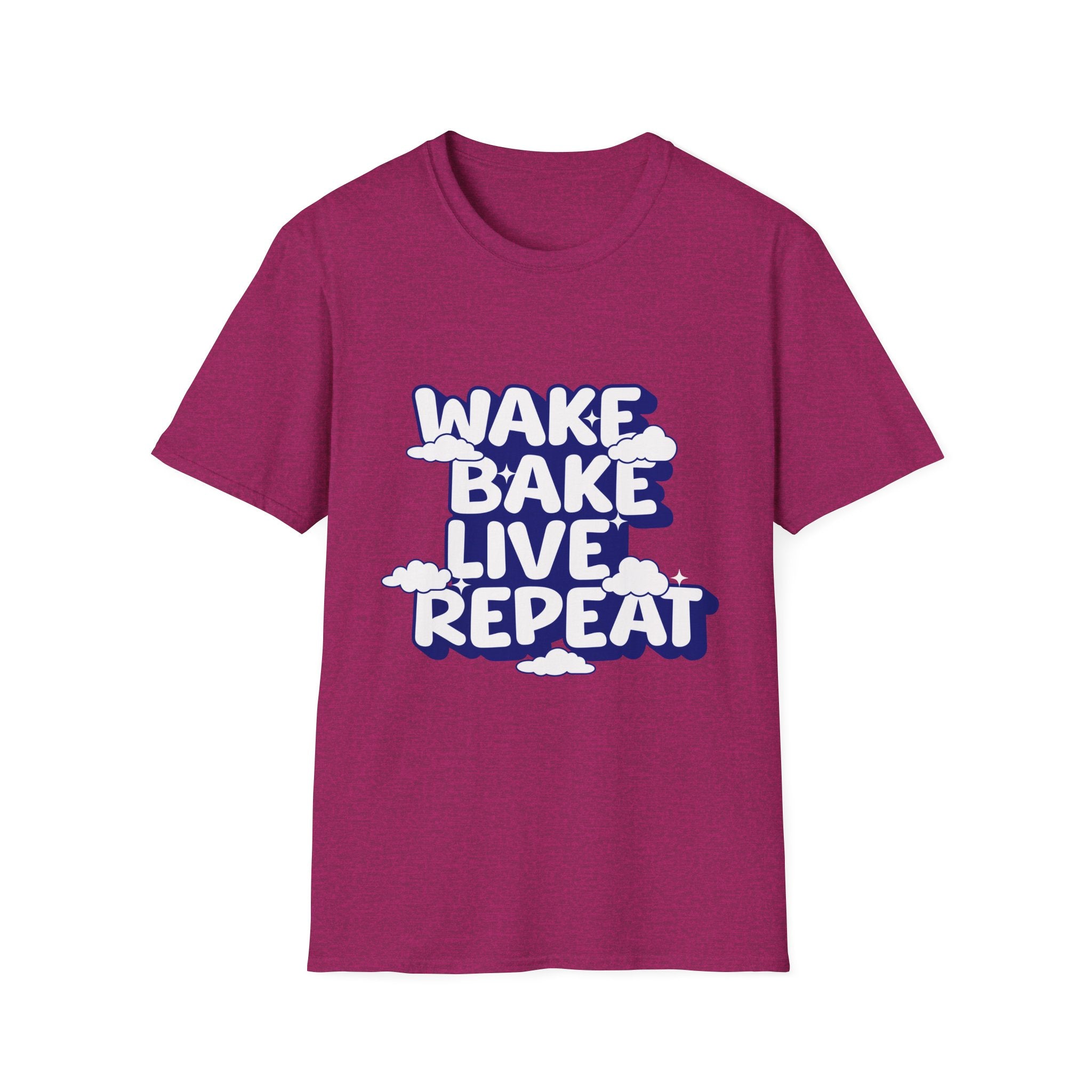 Wake Bake Live Repeat - Unisex T-Shirt (Front)