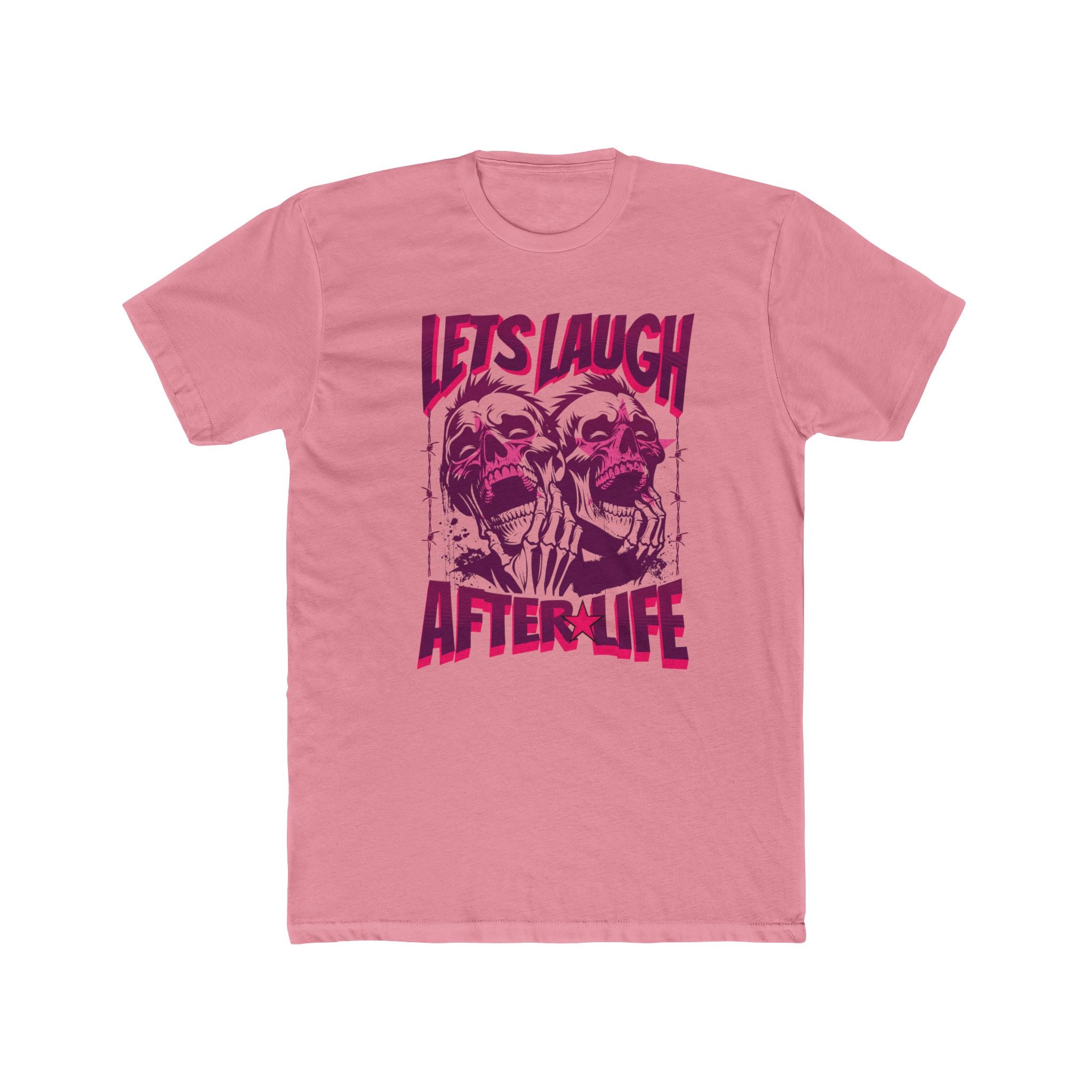 Let's Laugh After Life - Unisex Cotton Crew Tee (Front)