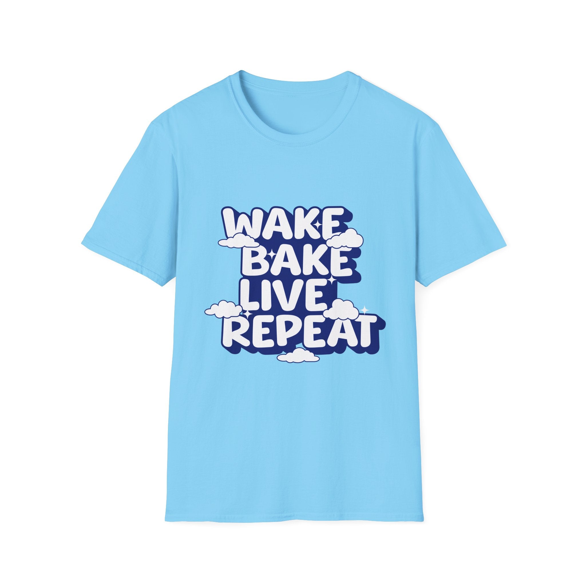 Wake Bake Live Repeat - Unisex T-Shirt (Front)