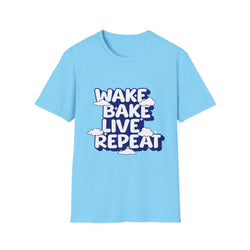 Wake Bake Live Repeat - Unisex T-Shirt (Front)