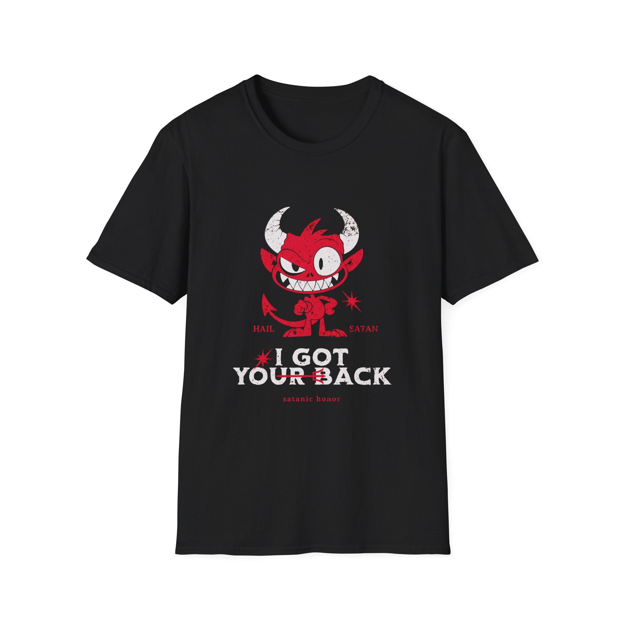 I've Got Your Back _ Satanic Honor - Unisex Softstyle T-Shirt (Front)