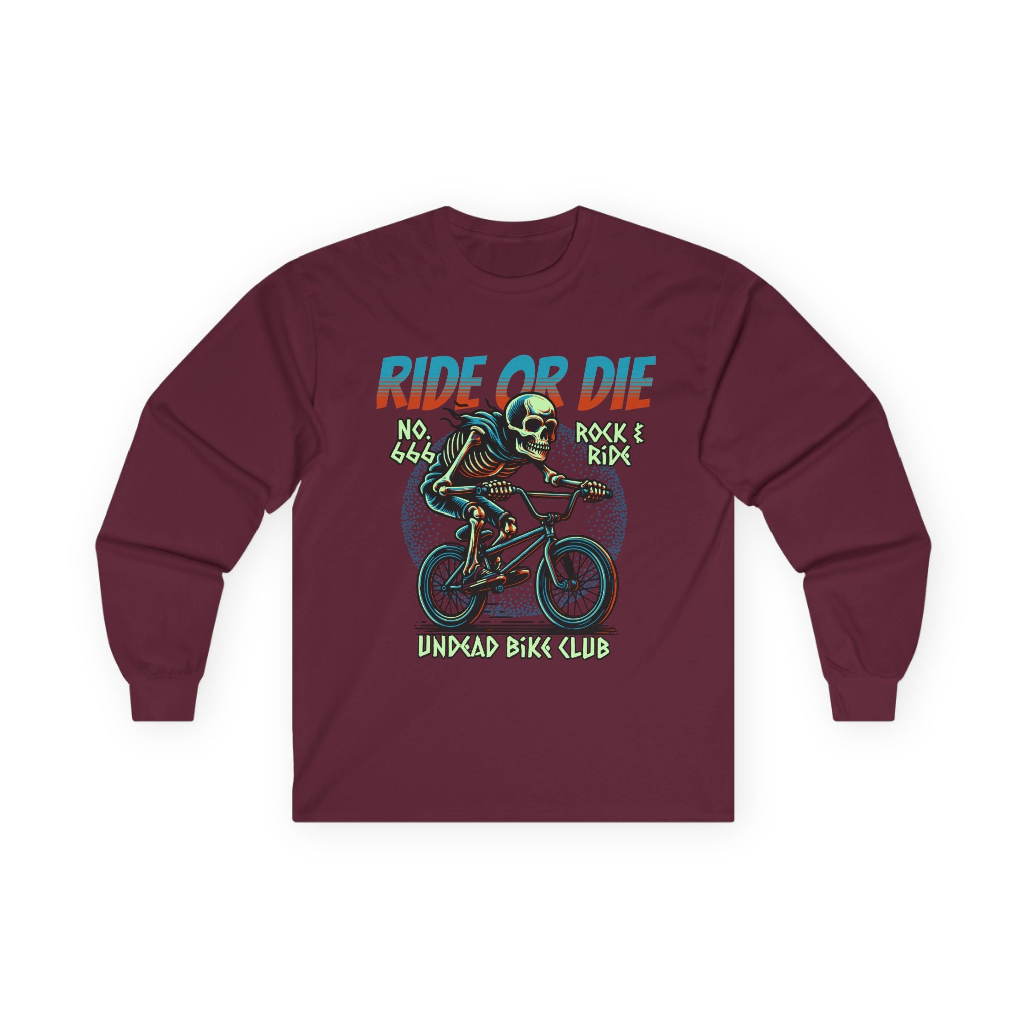 Ride Or Die - Unisex Cotton Long Sleeve Tee (Front)