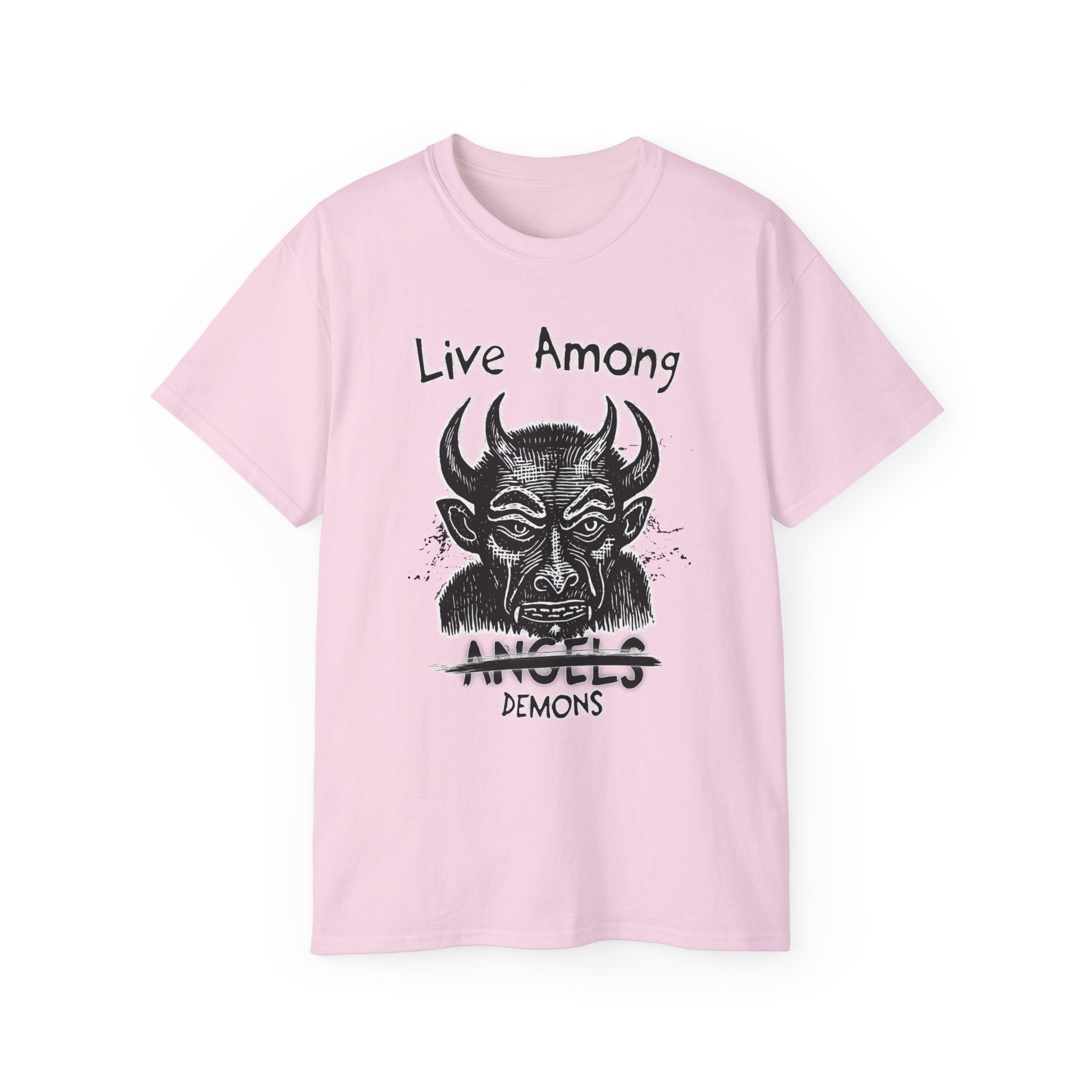 Live Among Demons - Unisex Cotton Tee (Front)