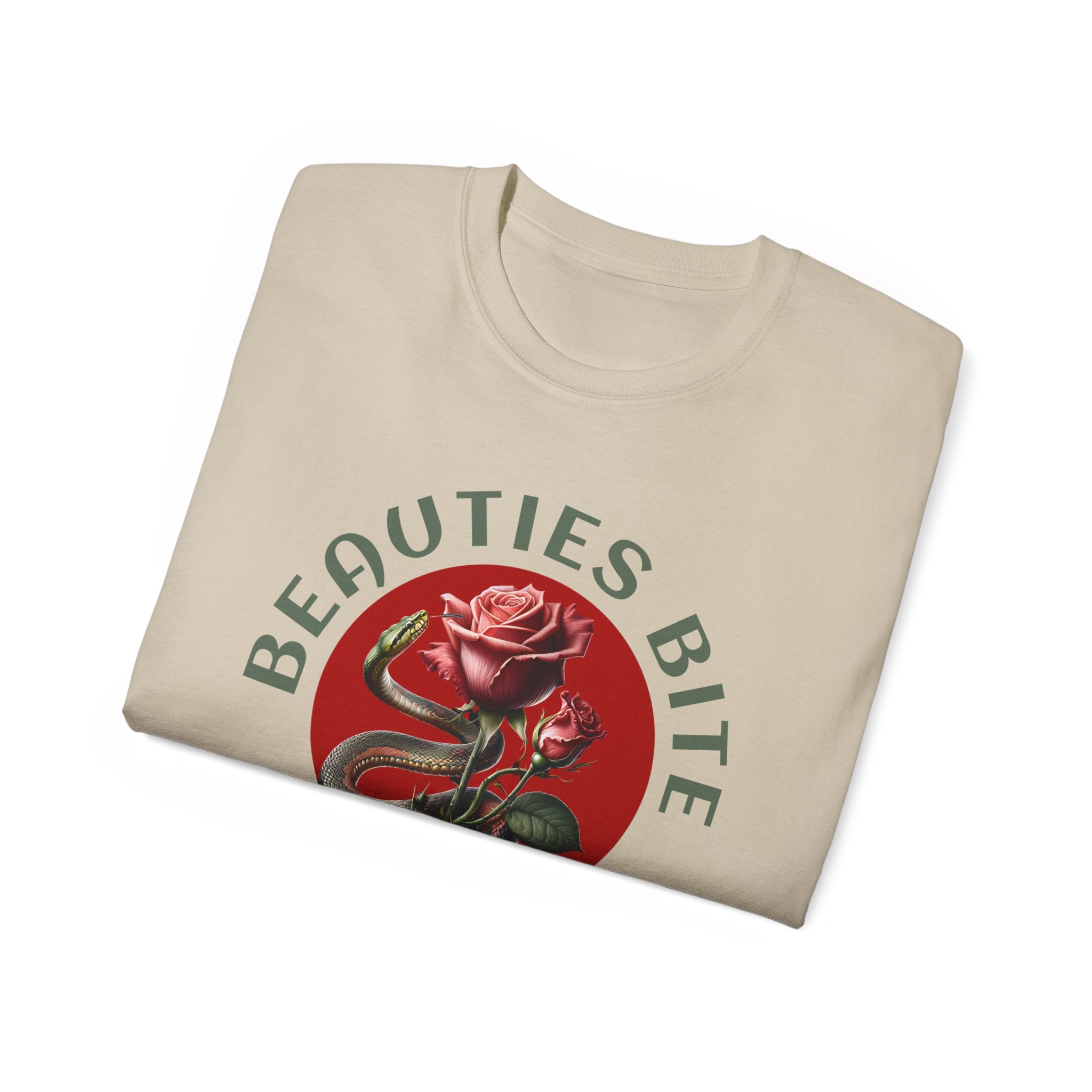 Beauties Bite - Unisex Cotton Tee (Front)