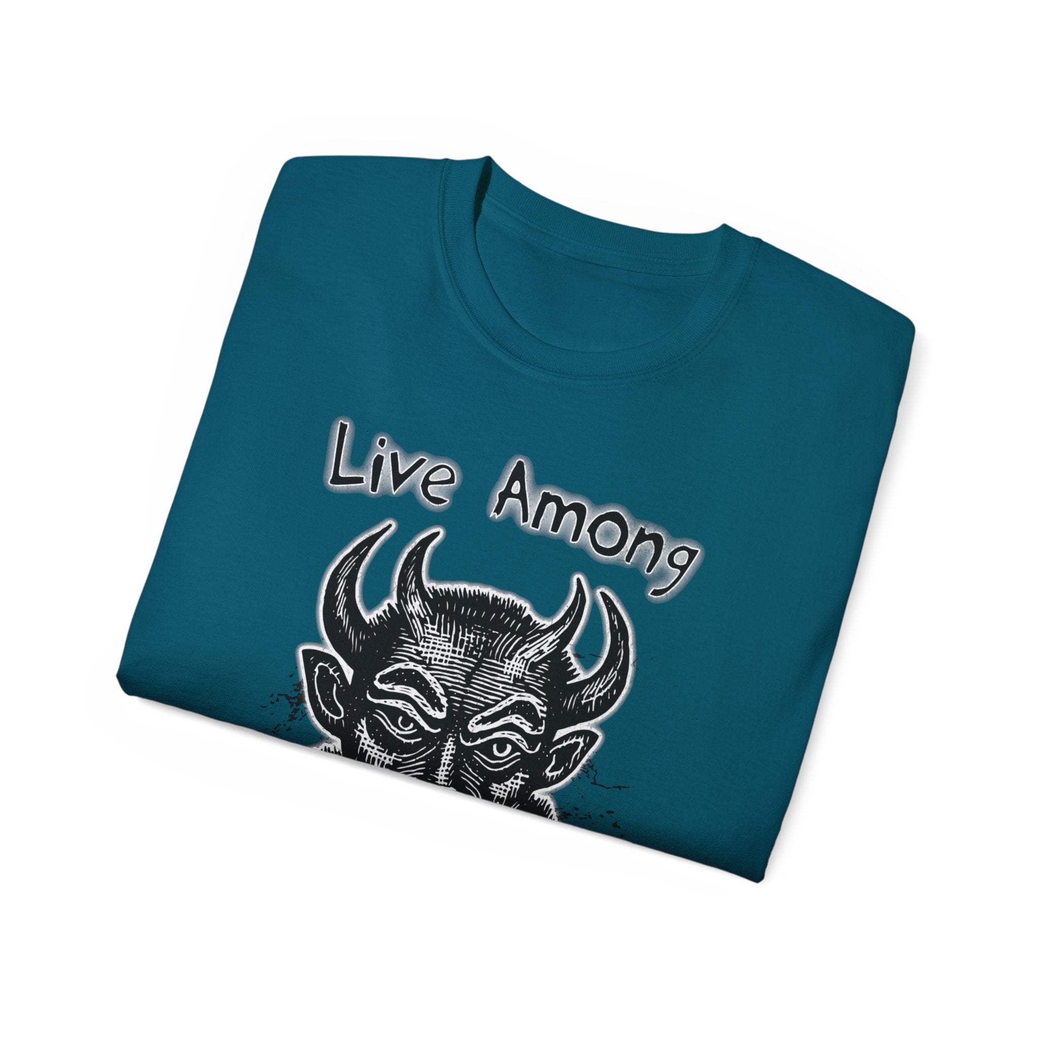 Live Among Demons - Unisex Cotton Tee (Front)