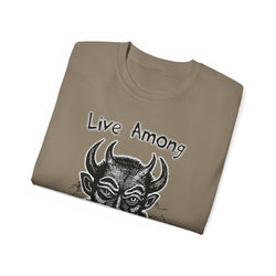 Live Among Demons - Unisex Cotton Tee (Front)