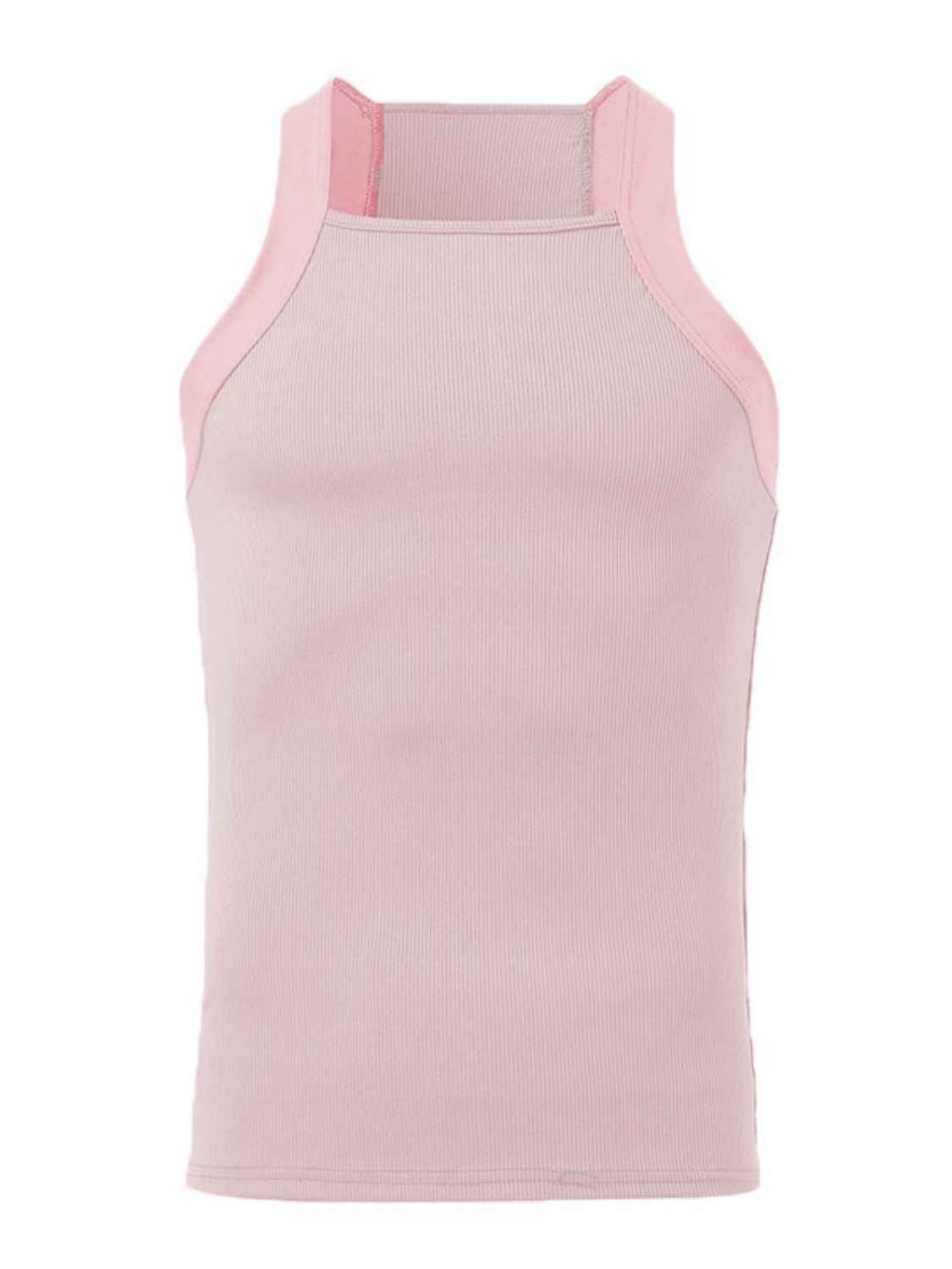 Men's Full Size Square Neck Wide Strap Tank Plus Size