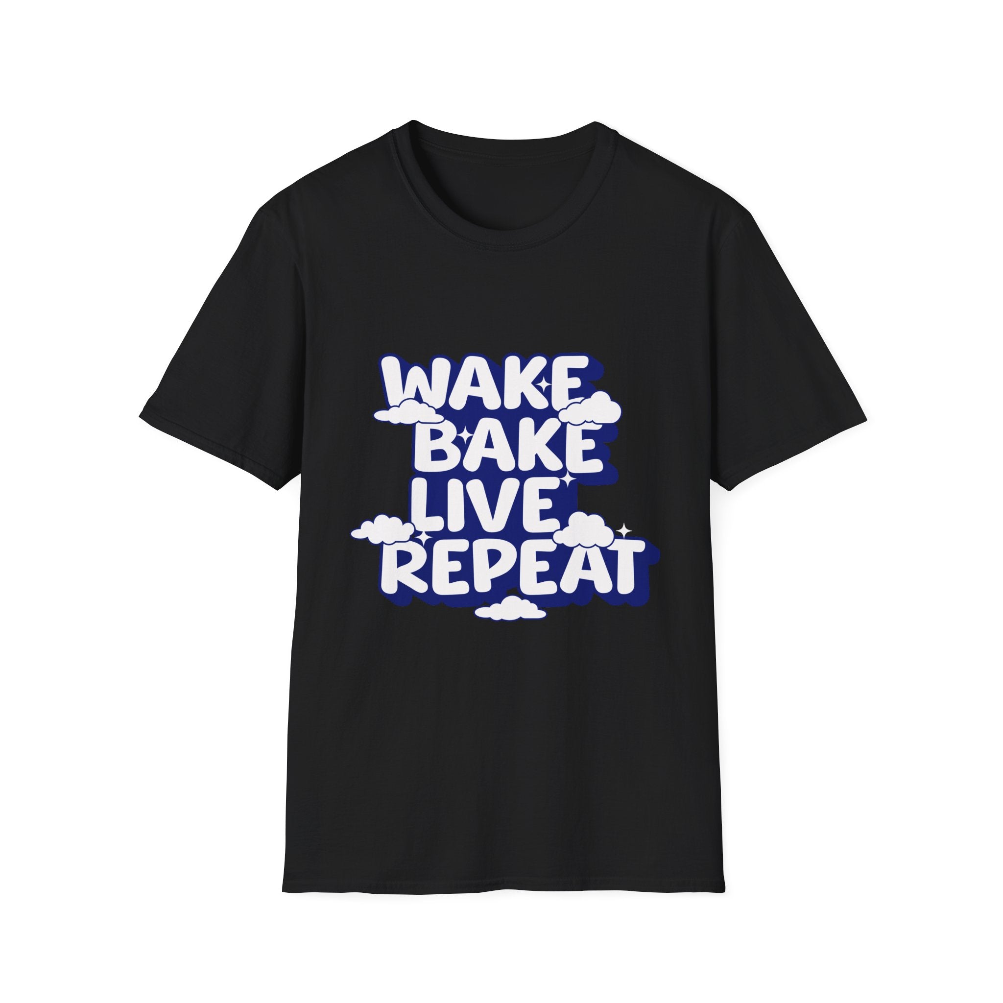 Wake Bake Live Repeat - Unisex T-Shirt (Front)