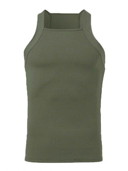 Men's Full Size Square Neck Wide Strap Tank Plus Size