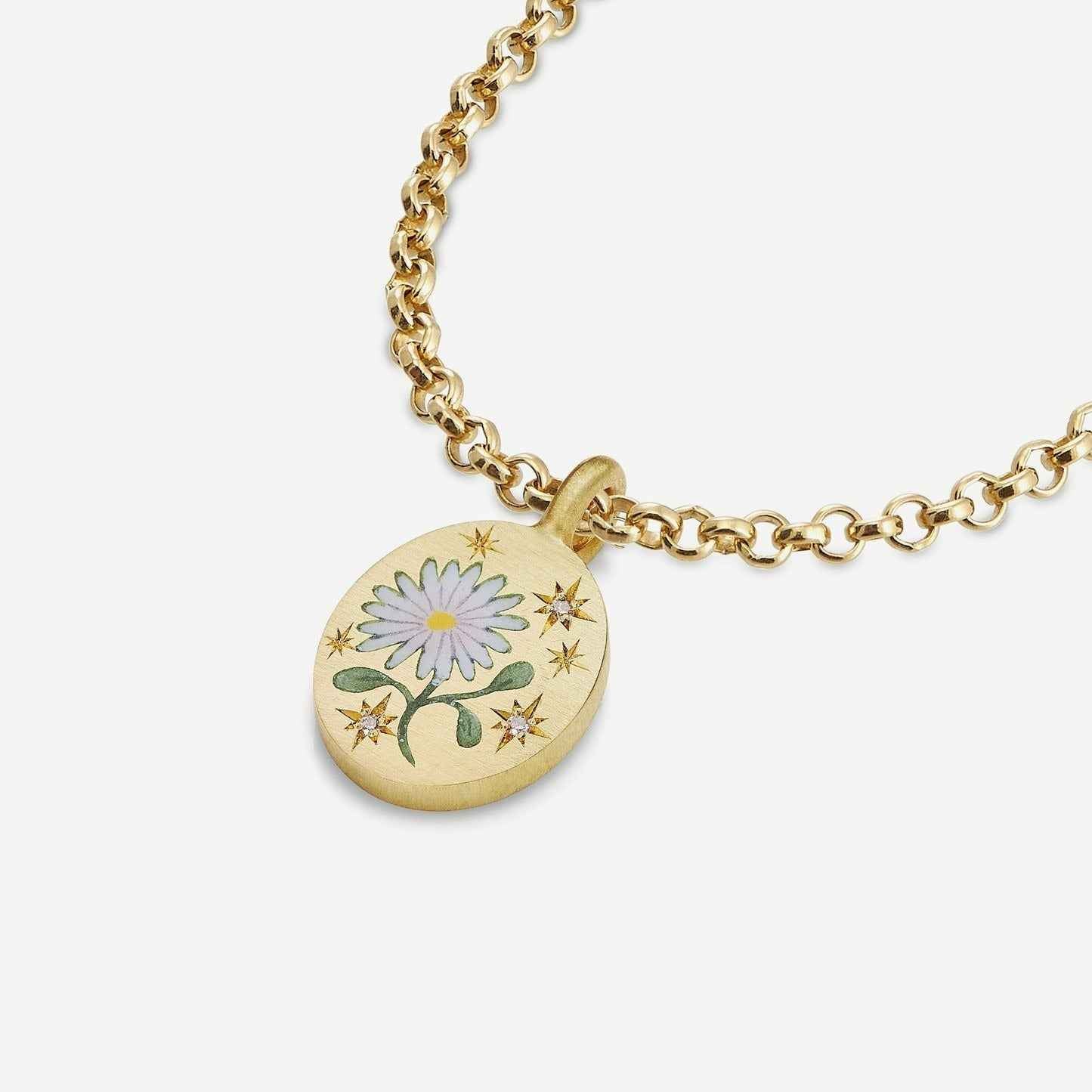 18K Gold Inlaid Zirconia Necklace With Personality Trait Design