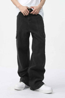 Men's Straight Cargo Jeans