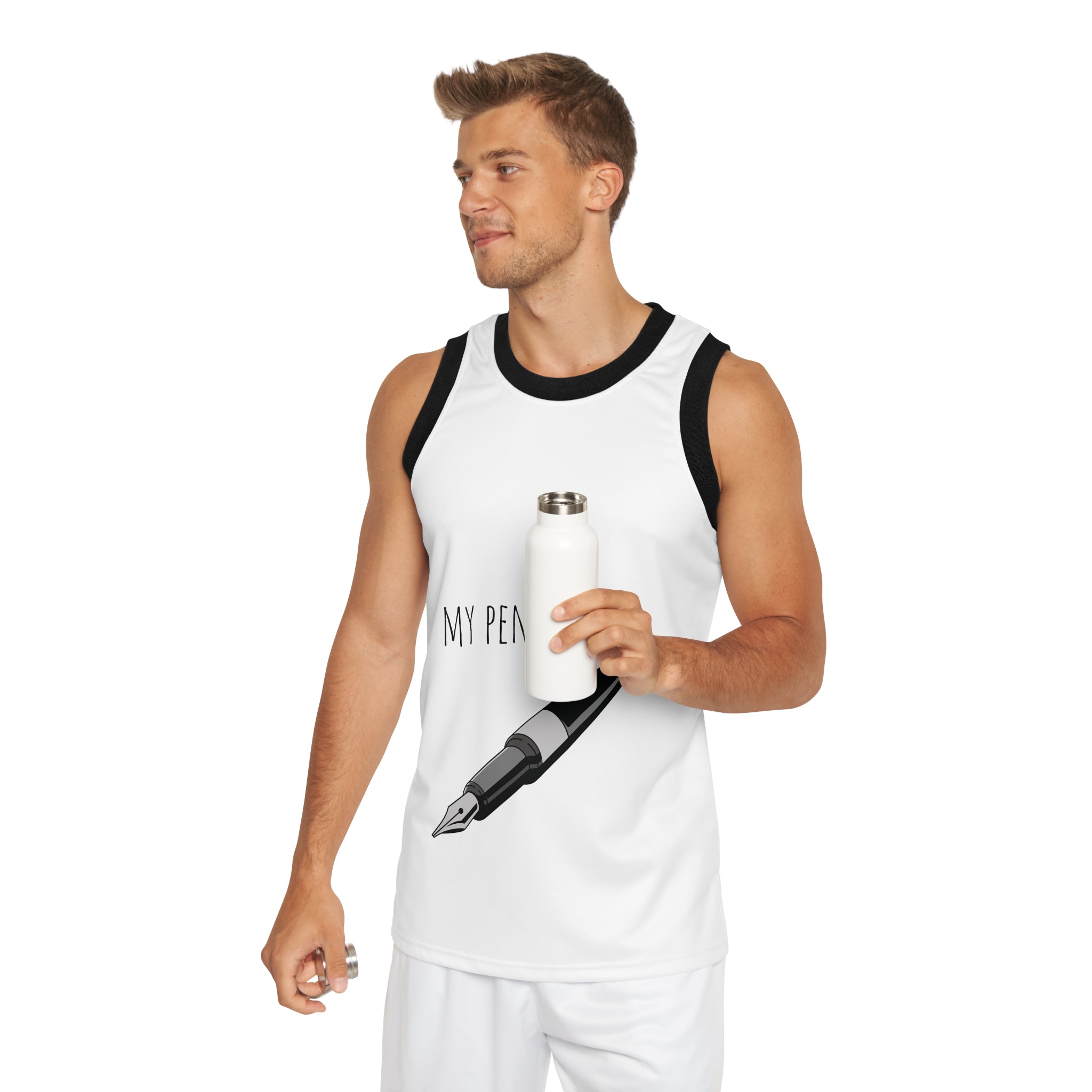 MY PEN IS HUGE - Unisex Basketball Jersey