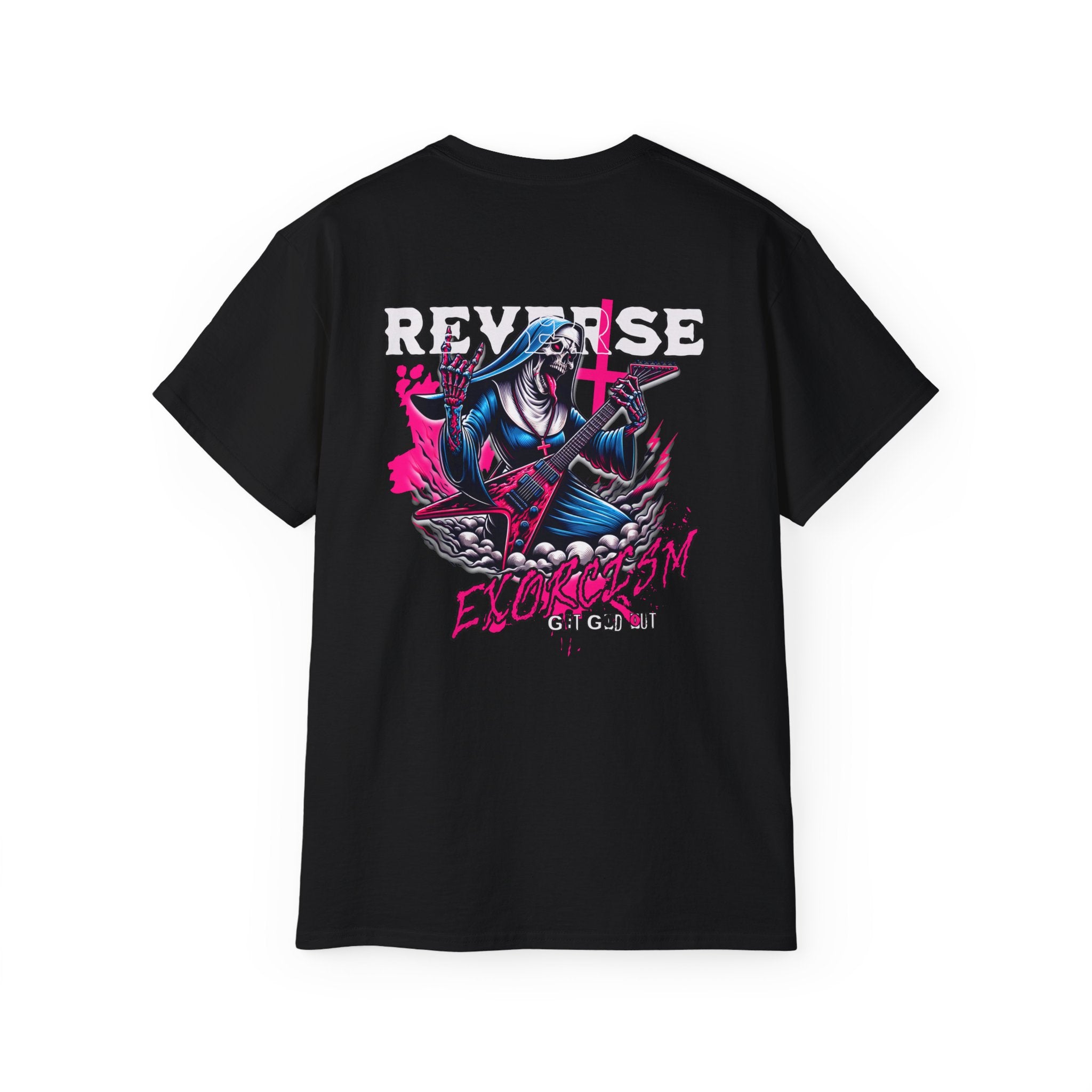 Reverse Exorcism - Unisex Cotton Tee (Back)