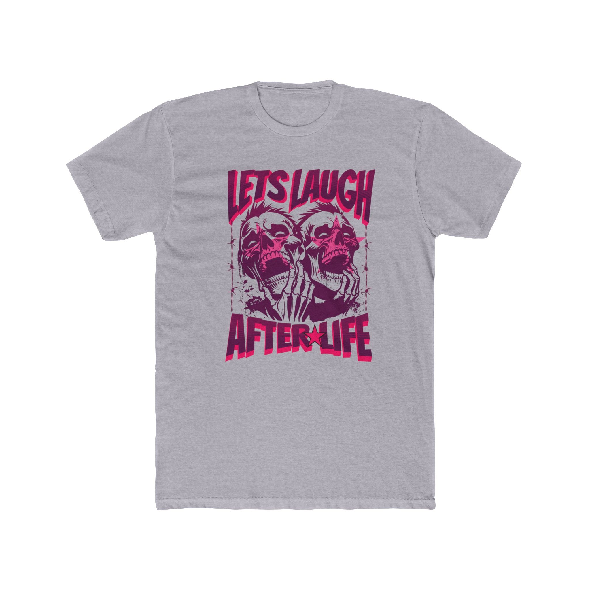 Let's Laugh After Life - Unisex Cotton Crew Tee (Front)