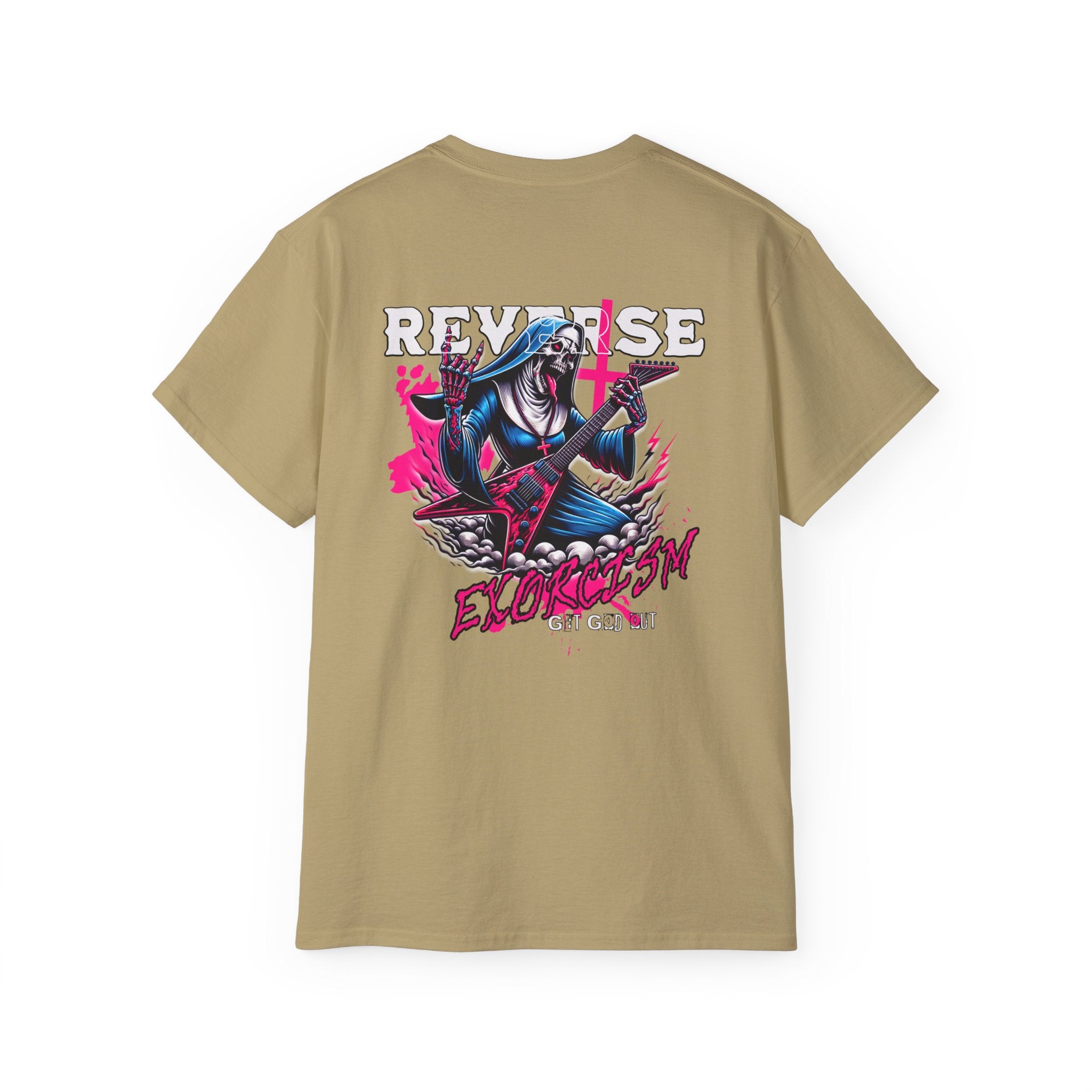 Reverse Exorcism - Unisex Cotton Tee (Back)