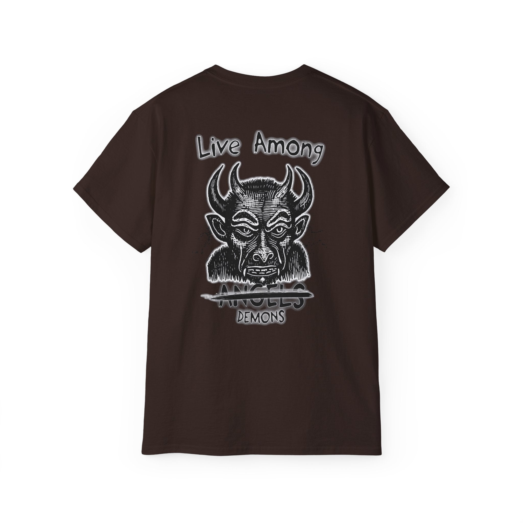 Live Among Demons - Unisex Cotton Tee (Back)