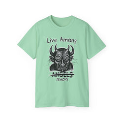 Live Among Demons - Unisex Cotton Tee (Front)