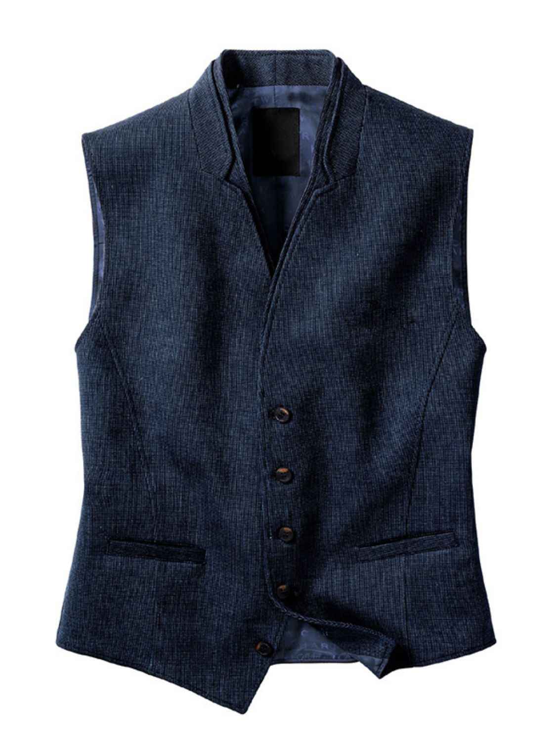 Men's Full Size Button Down Vest Plus Size