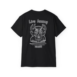 Live Among Demons - Unisex Cotton Tee (Back)