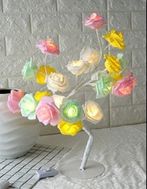 LED Rose Tree Table Lamp - Prime Zone