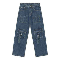 Mid Rise Men's Jeans with Cargo Pockets