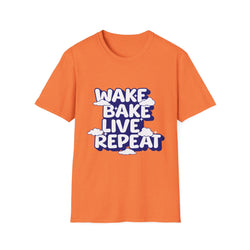 Wake Bake Live Repeat - Unisex T-Shirt (Front)