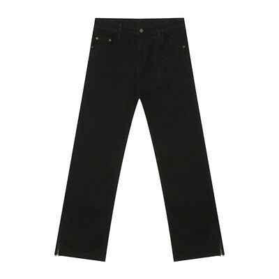 Side Zipper Slim Jeans