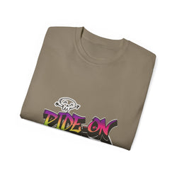 Ride-On - Unisex Cotton Tee (Front)