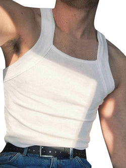Men's Full Size Square Neck Wide Strap Tank Plus Size