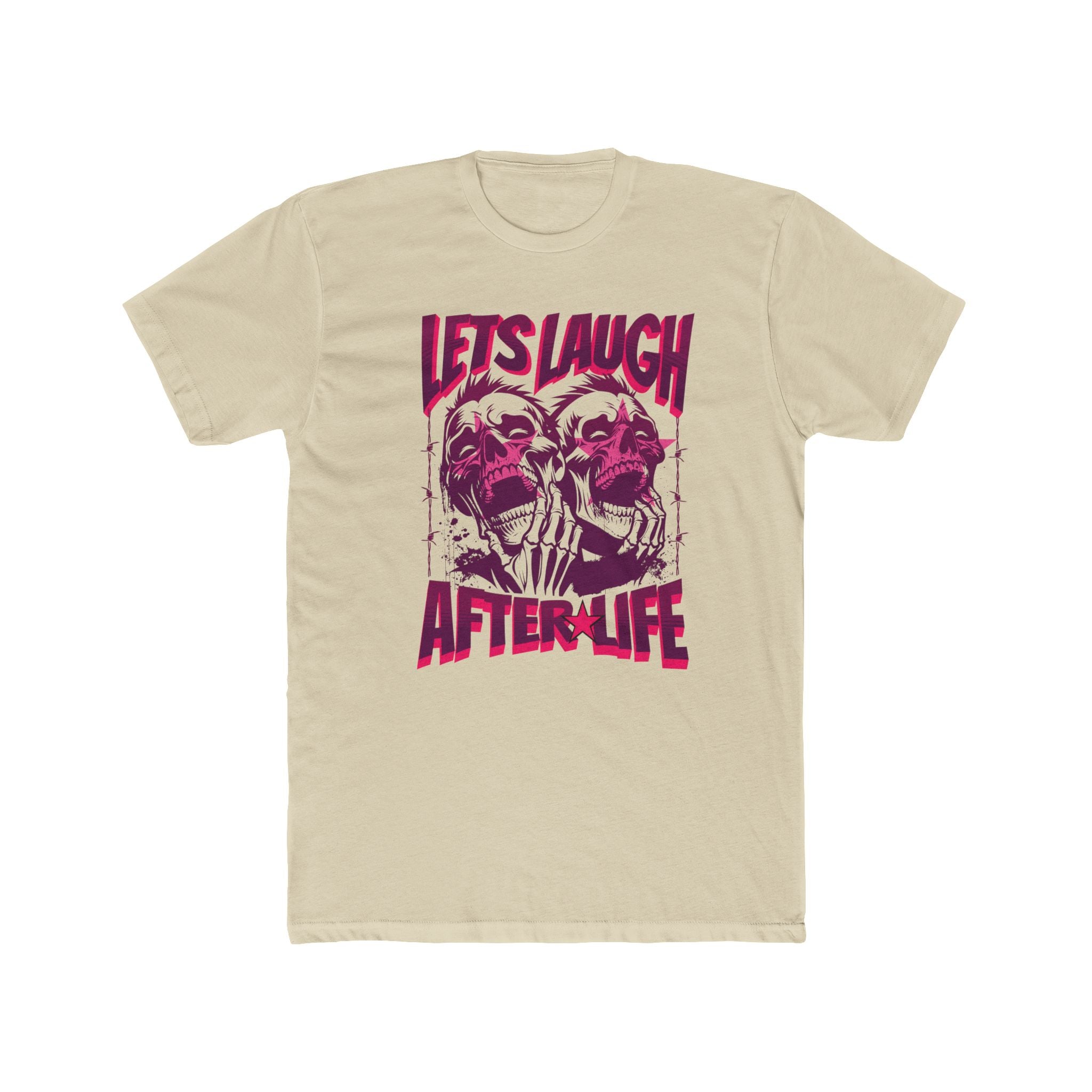 Let's Laugh After Life - Unisex Cotton Crew Tee (Front)