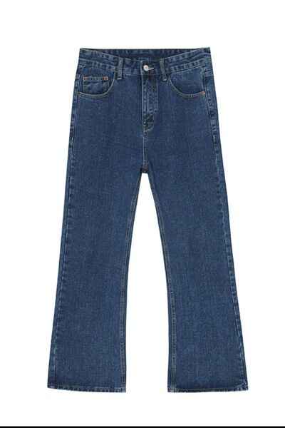 Straight Leg Jeans with Pockets