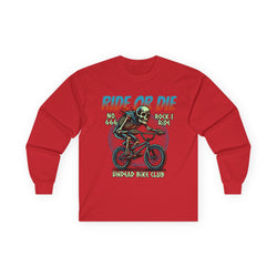 Ride Or Die - Unisex Cotton Long Sleeve Tee (Front)