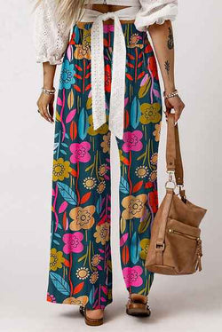 Printed High Waist Wide Leg Pants