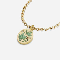 18K Gold Inlaid Zirconia Necklace With Personality Trait Design