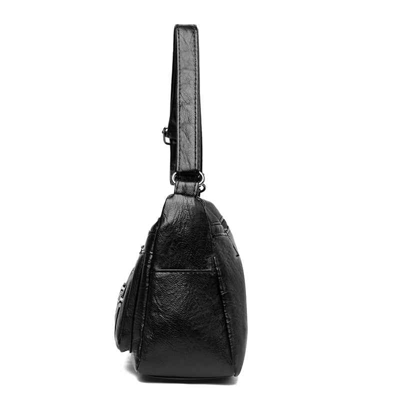 PU Leather Multi-Pockets Crossbody Bag