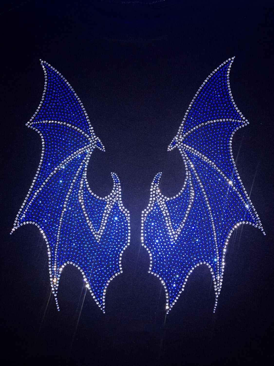 Men's Rhinestone Bat Zip Up Hoodie