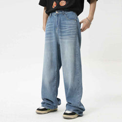 Men's Washed Straight Jeans