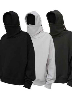 Men's Long Sleeve Hoodie with Mask