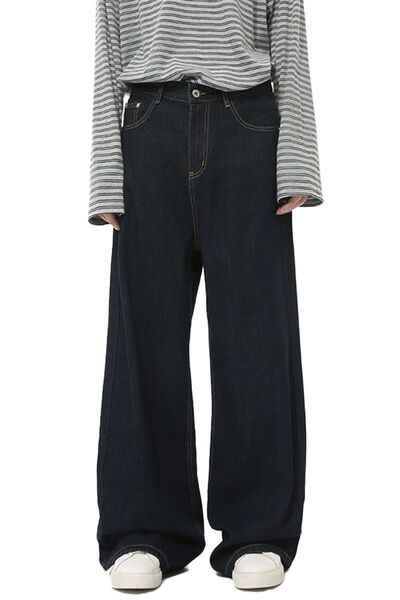 Wide Leg Jeans with Pockets