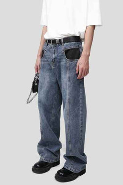 Mid Rise Waist Jeans with Pockets